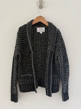 rag & bone Marled Black and White Knit Cardigan
